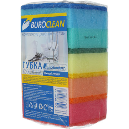 Губки для посуду</br>Buroclean</br>10 х 7 см</br> 5 штук