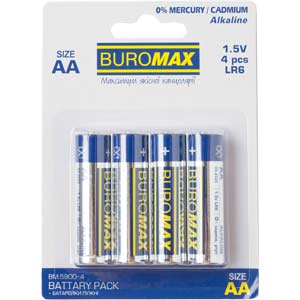 Элемент питанияBUROMAX  LR06AA4 шт.