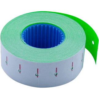 Цінник Buromaxвнутрішня намотка 22 х 12 мм1000 штук зелений