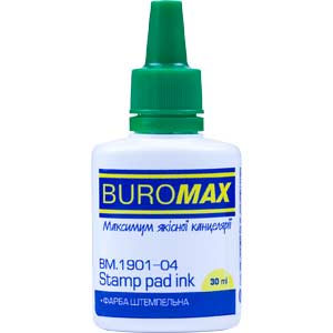 Краска штемпельнаяBuromax30 млзеленая