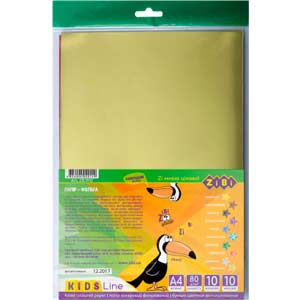 Набор ZiBiцветной фольгированной бумаги A4<br/10 листов
