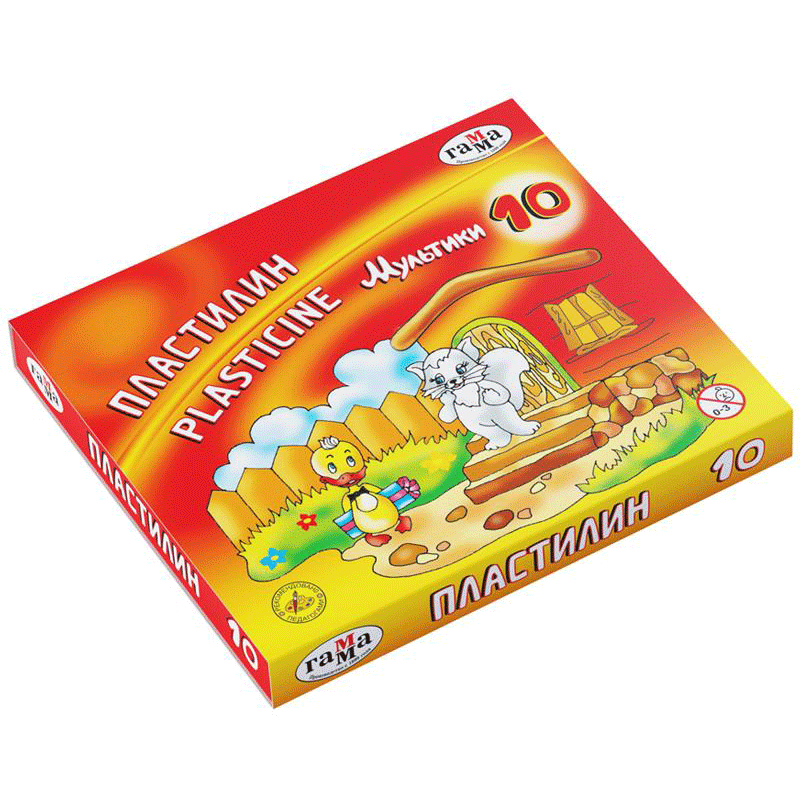 Пластилін "Мультики"</br>Koh-i-Noor</br>10 кольорів,  200 г