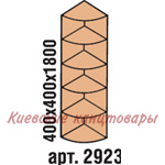 Полка угловая 400х400х1800, бук светлый