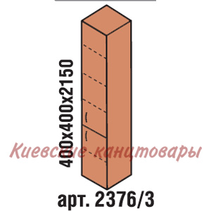 Пенал 400 х 400 х 2150, вишня Оксфорд