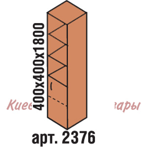 Пенал 400 х 400 х 1800, вишня Оксфорд