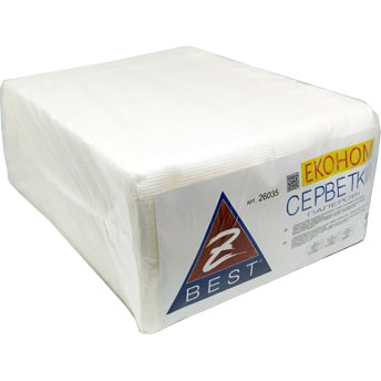 СерветкиZ-best 1-шарові 23 х 23 см білі 400 штук