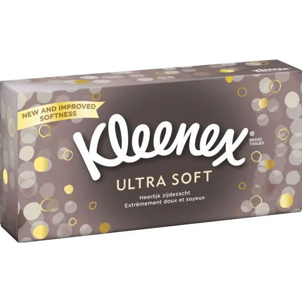СерветкиKleenex Ultra Soft3-шарові в боксі20,0 х 20,0 см64 штуки