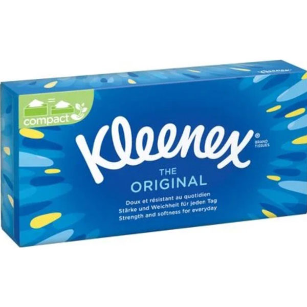 СерветкиKleenex Original3-шарові в боксі20 х 20 см 70 штук