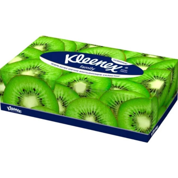 СерветкиKleenex Family2-шарові в боксі20 х 20 см 150 штук