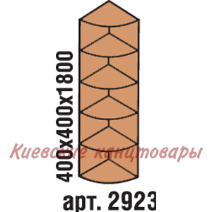 Полка угловая 400х400х1800, бук Бавария