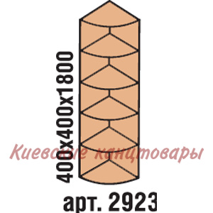 Полка угловая 400х400х1800, бук светлый