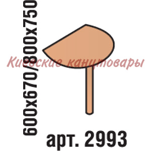 Сегмент, 600х670/800х750, бук светлый