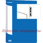 Папка с длинным прижимом платф BUROMAX с карманом синяя