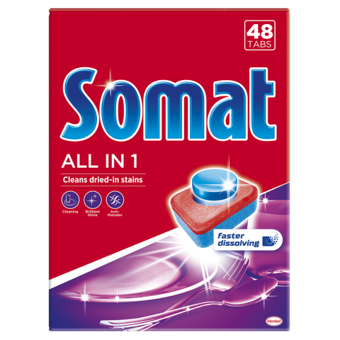 Таблетки Somatдля посудомийних машин All in one 48 шт 