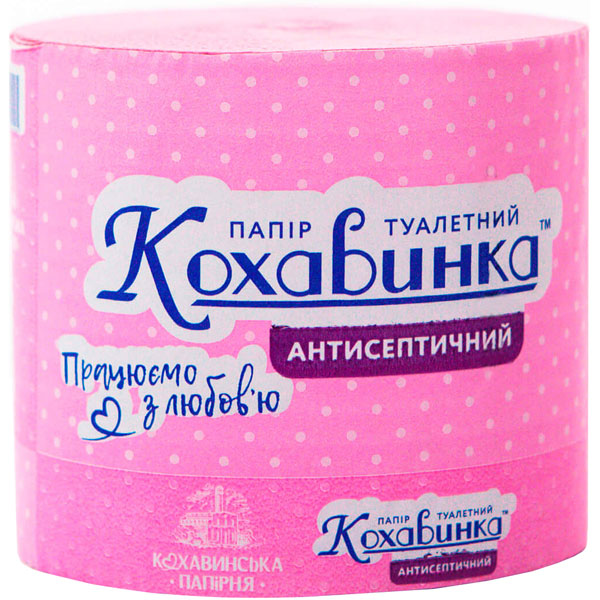 Папір туалетнийКохавинка Антисептичний1-шаровий