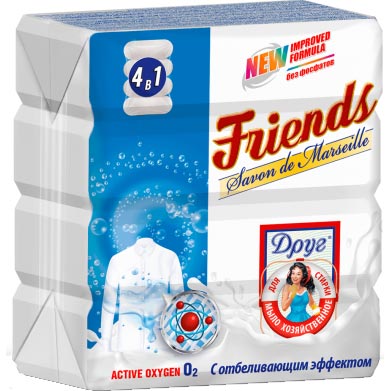 Мило господарськеFriends з ефектом відбілювання 4 x 125 г