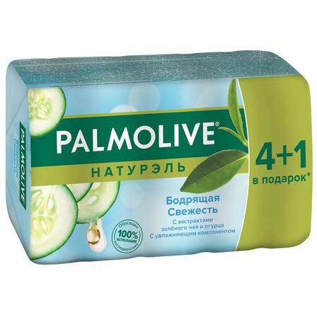 Мило туалетнеPalmoliveзелений чай+огірок5 x 70 г