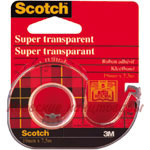 Клейкая лента 3M Scotch 19 мм х 7.5 м, в кассете, Crystal Clear