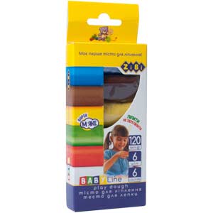 Тісто для ліплення</br>BABY Line</br>6*20г, 6 кольорів