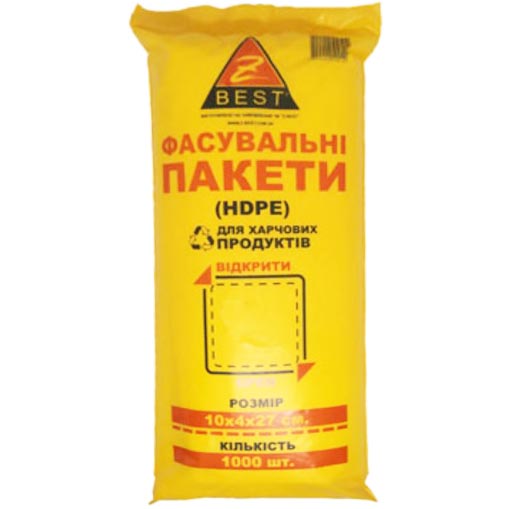 Пакети фасувальні</br>10 х 22 x 4 см</br>1000 штук
