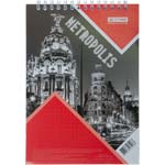 Блокнот Buromax METROPOLIS  А5</br>красный</br>48 листов