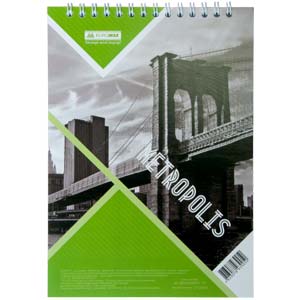 Блокнот Buromax METROPOLIS  А5</br>салатовый </br>48 листов