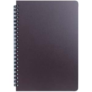 Зошит А5 </br>на спіралі OFFICE </br>96 аркушів клітинка</br>обкладинка пластік т.коричнева
