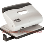 Дырокол BUROMAX 20 л с линейкой серый