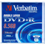 Диск Вербатим DVD+R 2-х слойный 8.5Gb 2.4x 460