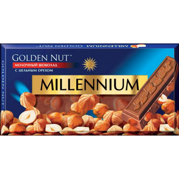 Шоколад молочнийMillennium Goldз цілимлісовим горіхом100 г