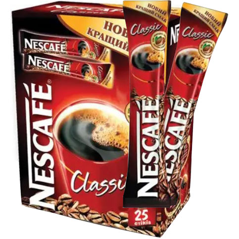 Кава розчиннаNescafe Classic25 стіків х 1,8 г