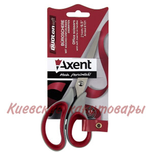 Ножницы Axent</br>Duoton Soft</br>16,5 см</br>6101-А серо-красные