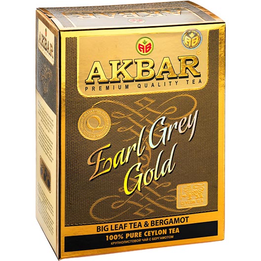 Чай чорний Akbar Gold Earl Greyз бергамотом80 г