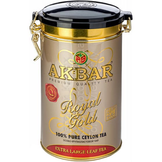 Чай чорний Akbar Gold Royalметалева банка150 г