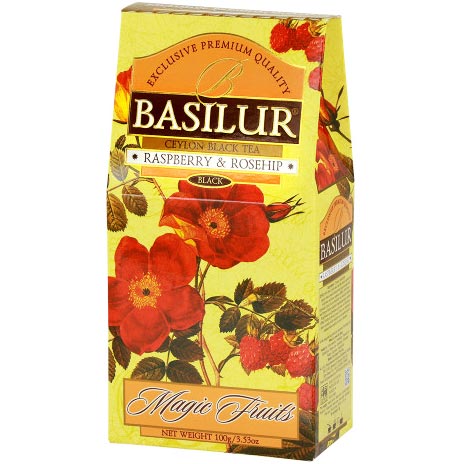 Чай чорний BasilurМагічні фруктиМалина і шипшина100 г