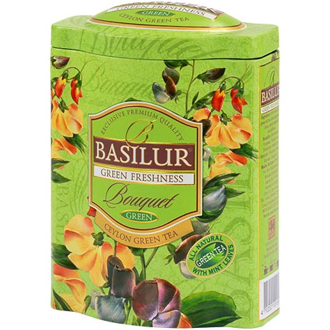 Чай зелений Basilur Букет Зелена свіжістьметалева банка100 г