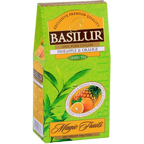 Чай зелений BasilurМагічні фрукти Ананас і Апельсин100 г