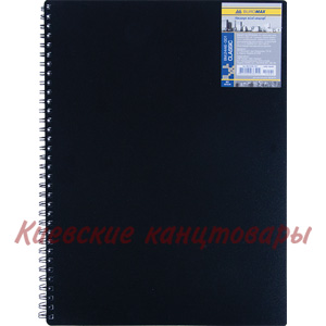 Зошит  А4 CLASSIC </br>80 аркушів  клітинка</br>пластикова обкладинка чорна