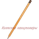 Карандаш простойKOH-I-NOOR 1500 3Bжелтый