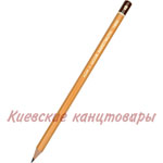 Карандаш простойKOH-I-NOOR 1500 4Bжелтый