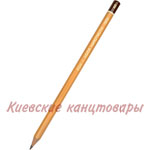 Карандаш простойKOH-I-NOOR 1500 6Bжелтый