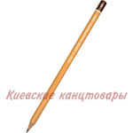 Карандаш простойKOH-I-NOOR 1500 6Bжелтый