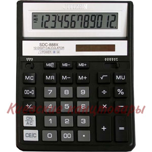КалькуляторCitizenSDC-888XBK12-разрядный