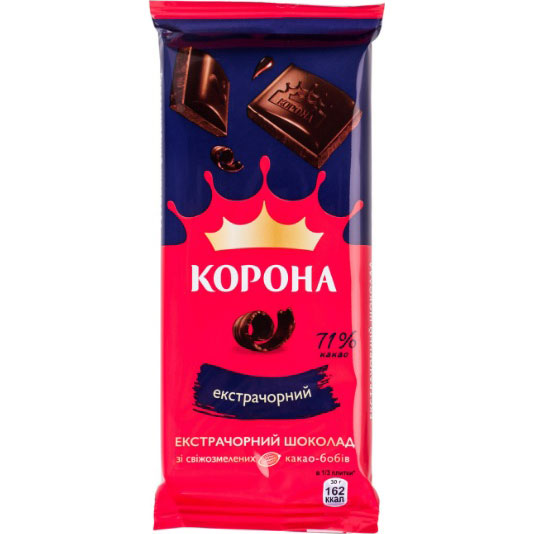 Шоколад Коронаекстрачорний85 г