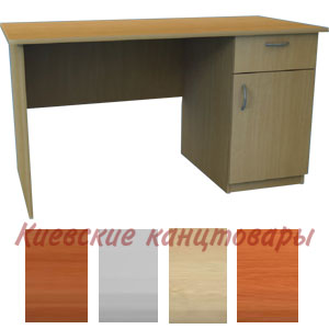 Стол тумбовый</br>СТ135/1R правый</br>1350 х 650 х 740 мм</br>выбор цветов