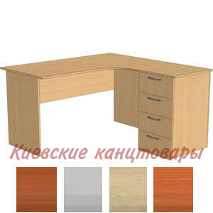 Стол угловой</br>СУ135/4-R правый</br>1350/650 х 1350/510 х 740 мм мм</br>выбор цветов
