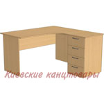 Стол угловой</br>СУ135/4-R правый</br>1350/650 х 1350/510 х 740 мм мм</br>выбор цветов