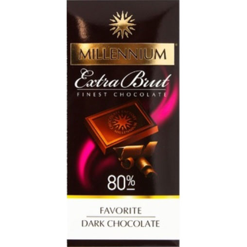 Шоколад чорнийMillennium Favorite Extra Brut 80%100 г