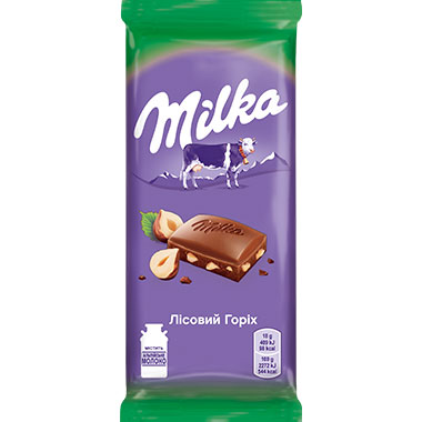 Шоколад Milkaмолочний з лісовими горіхами90 г