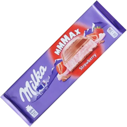 Шоколад Milkaмолочнийз полуничною начинкою300 г
